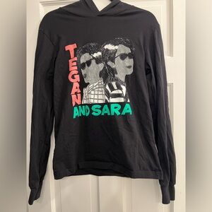 Tegan & Sara Black Long Sleeve Hooded Tee